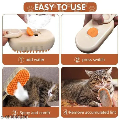 3 in 1 Pet Hair Removal Steam Comb, Perfect for Both Cats & Dogs 🐶🐱 - Yesh Mart