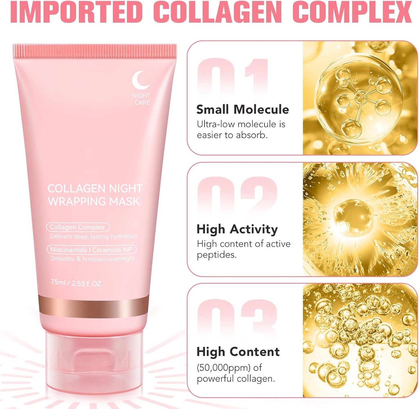 Collagen Night Wrapping Peel Off Mask (Buy 1 Get 1) - Yesh Mart