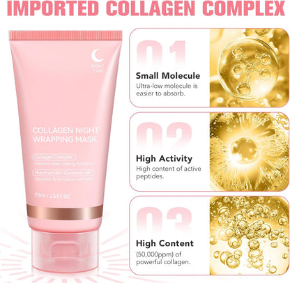 Collagen Night Wrapping Peel Off Mask (Buy 1 Get 1) - Yesh Mart