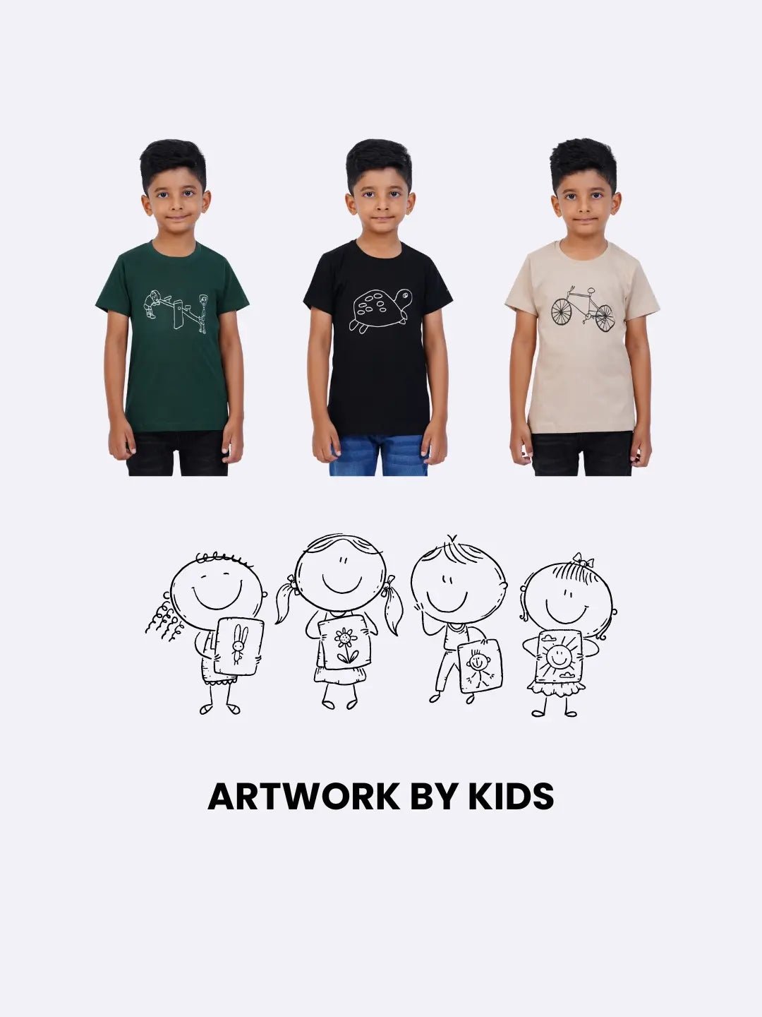 Cotton Printed T-shirt for Boy and Girl - See Saw - Web Bazzar
