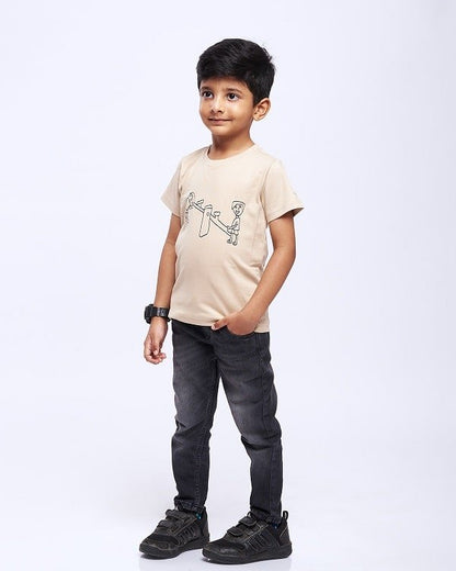 Cotton Printed T-shirt for Boy and Girl - See Saw - Web Bazzar