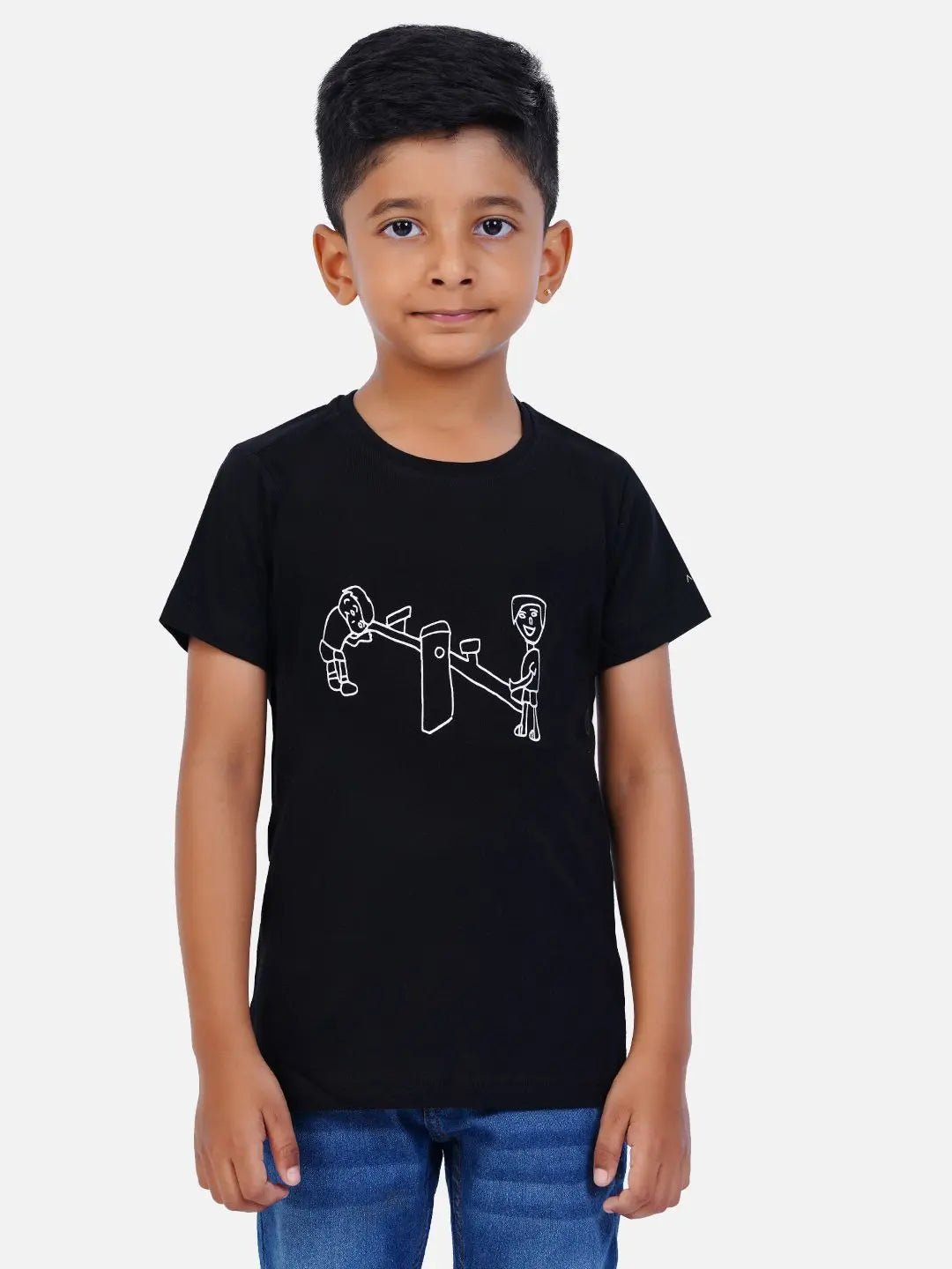 Cotton Printed T-shirt for Boy and Girl - See Saw - Web Bazzar