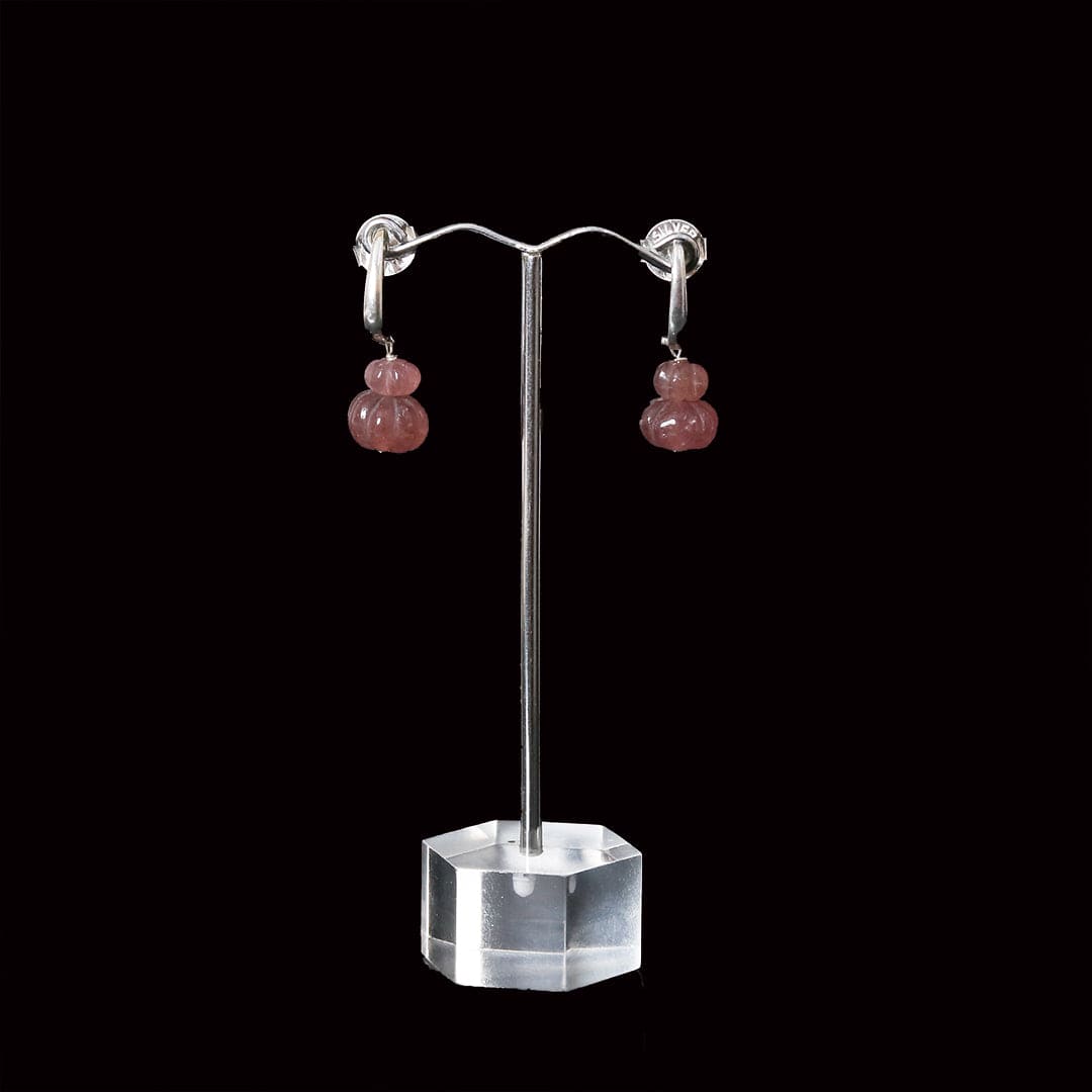 Faceted stone Earrings - Wine - Web Bazzar