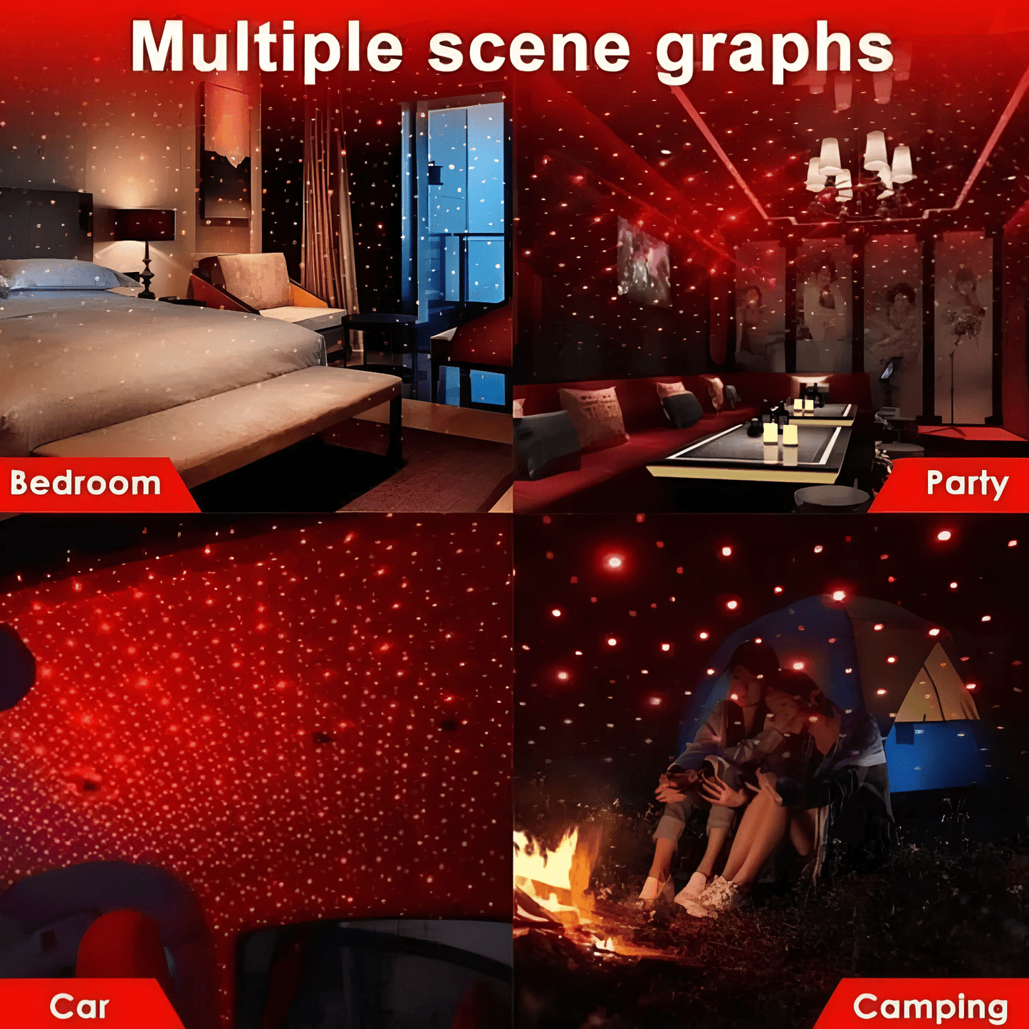𝗕𝘂𝘆 𝟭 𝗚𝗲𝘁 𝟭 𝗙𝗿𝗲𝗲 LuxuryLight™ | USB Car Roof Star Light Mini Projector - Yesh Mart