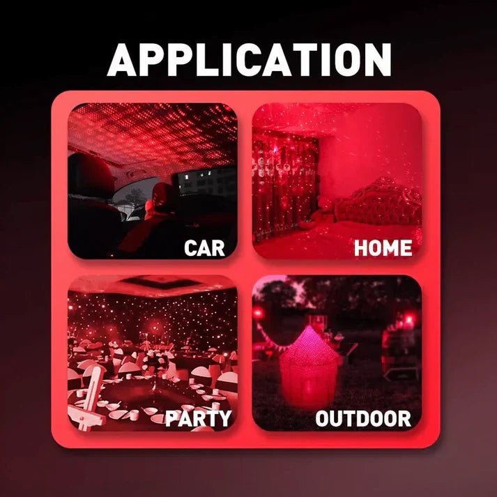 𝗕𝘂𝘆 𝟭 𝗚𝗲𝘁 𝟭 𝗙𝗿𝗲𝗲 LuxuryLight™ | USB Car Roof Star Light Mini Projector - Yesh Mart