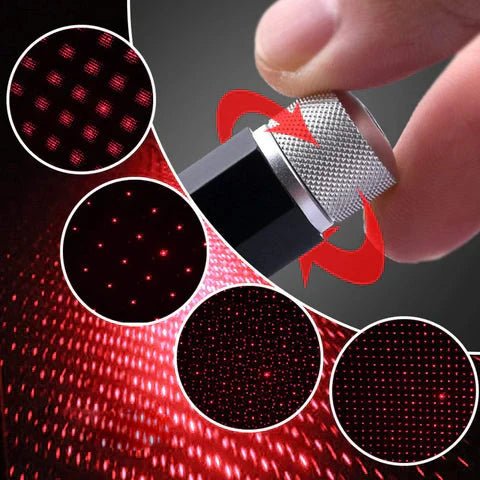 𝗕𝘂𝘆 𝟭 𝗚𝗲𝘁 𝟭 𝗙𝗿𝗲𝗲 LuxuryLight™ | USB Car Roof Star Light Mini Projector - Yesh Mart