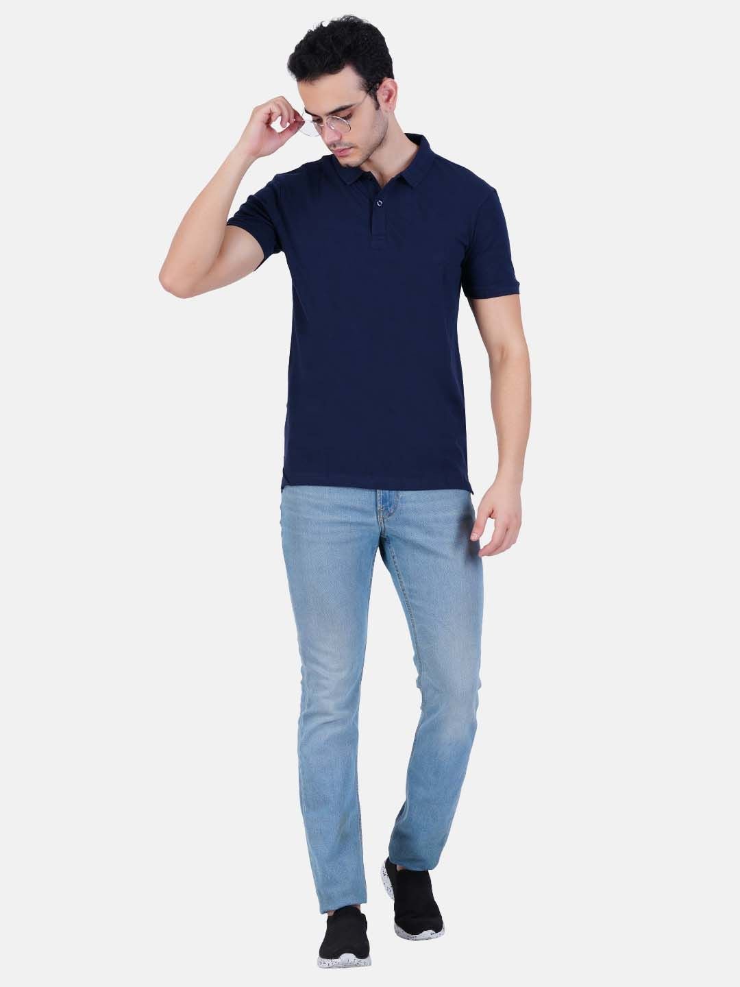 Polo T-Shirt for Men and Women - Navy Blue - Web Bazzar