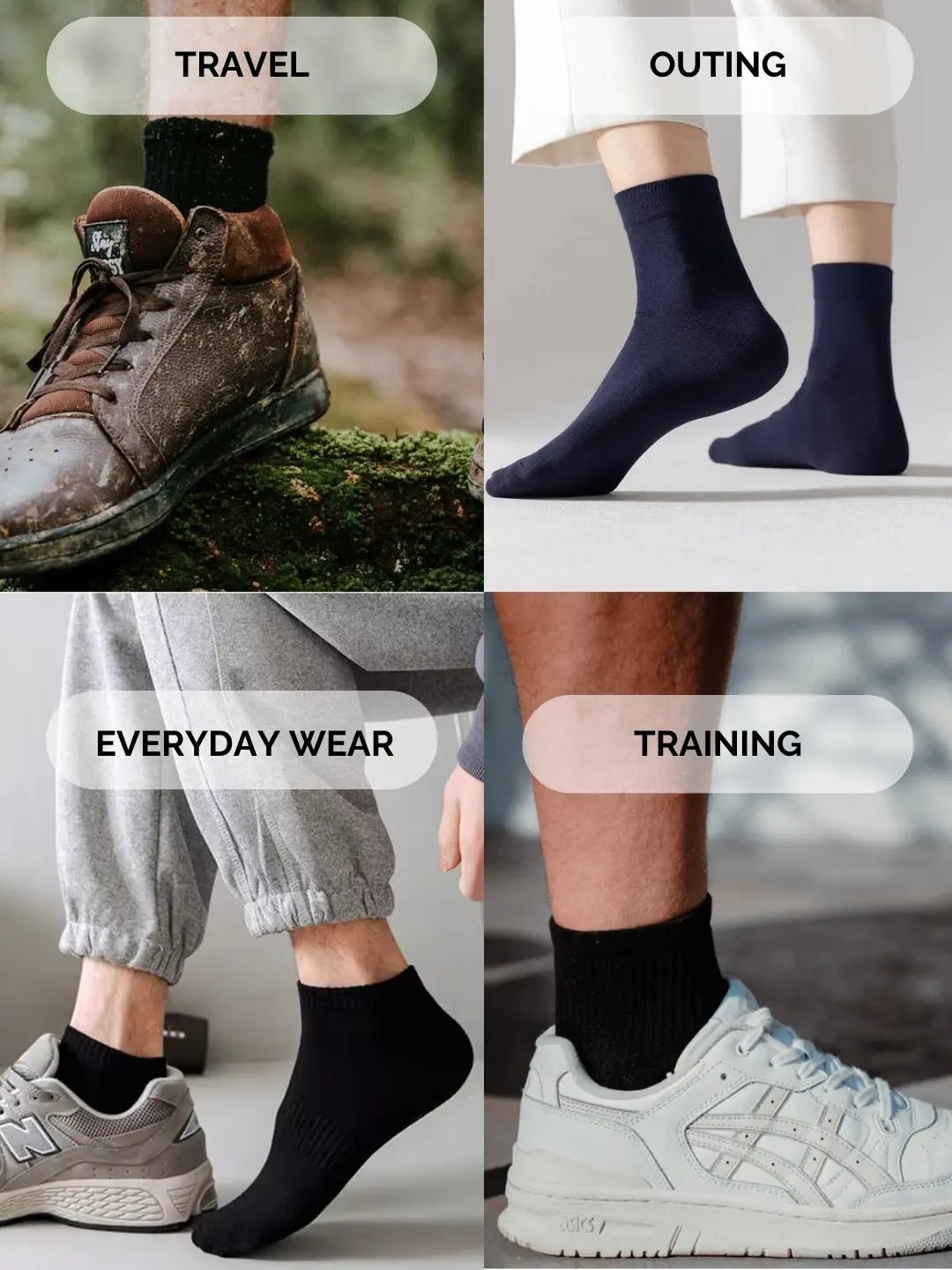 Pure Cotton Ankle Socks for Men and Women Pack of 3 Pairs - Web Bazzar