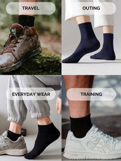 Pure Cotton Ankle Socks for Men and Women Pack of 3 Pairs - Web Bazzar