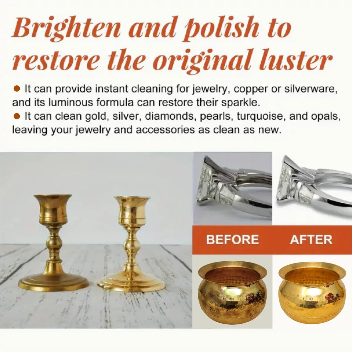 ShineBright™ - Instant Copper & Brass Cleaning Liquid ✨🥇 (Buy 1 Get 1 Free🔥🔥) Limited Period Offer - Yesh Mart