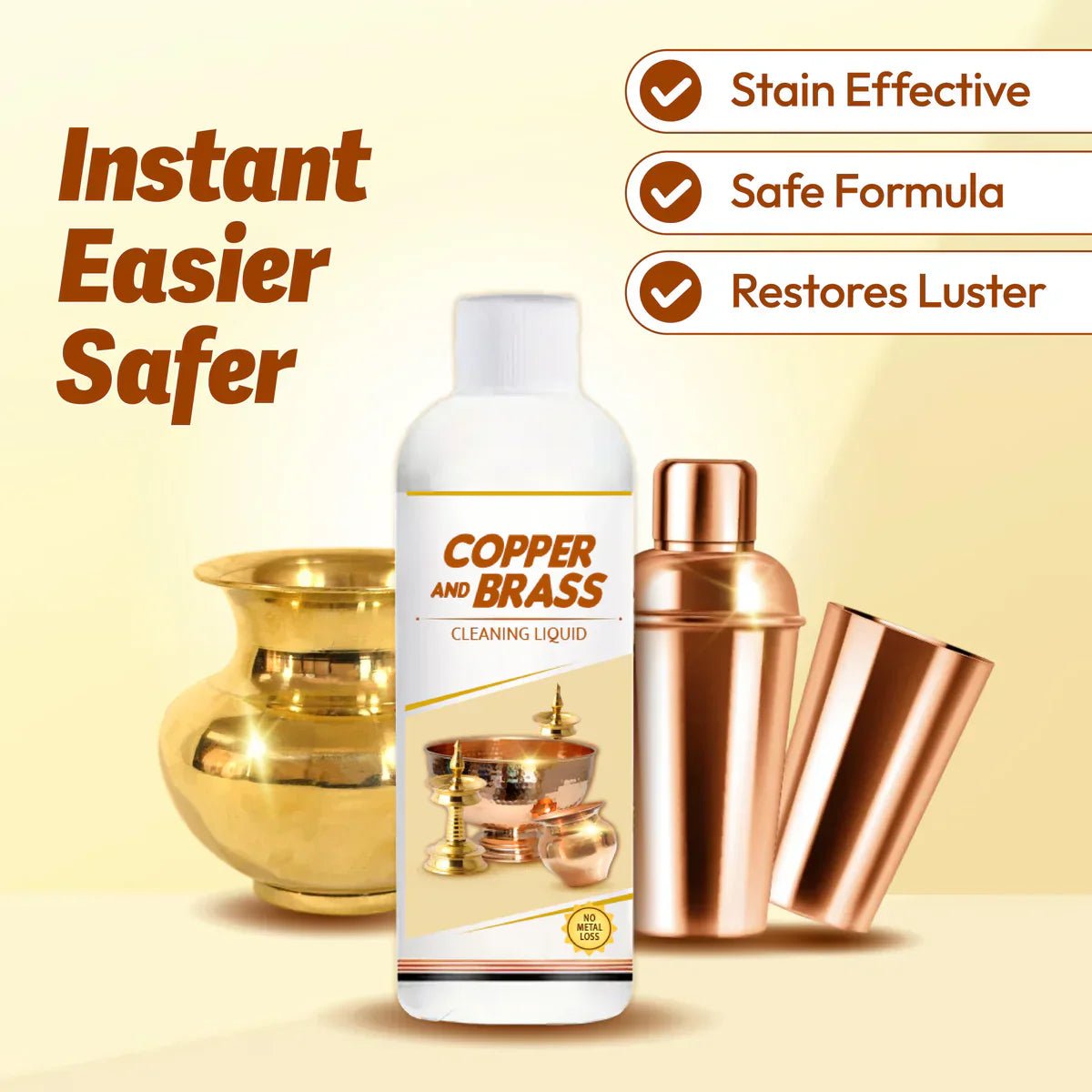 ShineBright™ - Instant Copper & Brass Cleaning Liquid ✨🥇 (Buy 1 Get 1 Free🔥🔥) Limited Period Offer - Yesh Mart