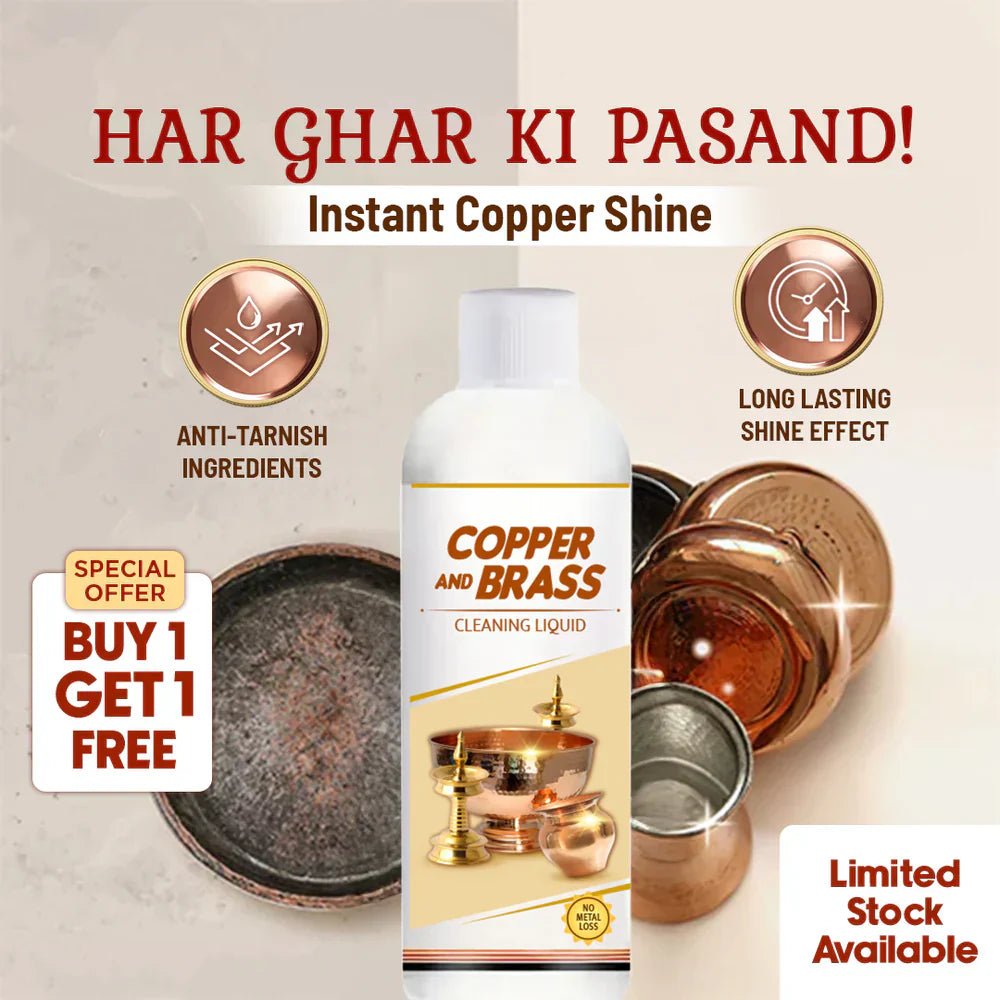 ShineBright™ - Instant Copper & Brass Cleaning Liquid ✨🥇 (Buy 1 Get 1 Free🔥🔥) Limited Period Offer - Yesh Mart