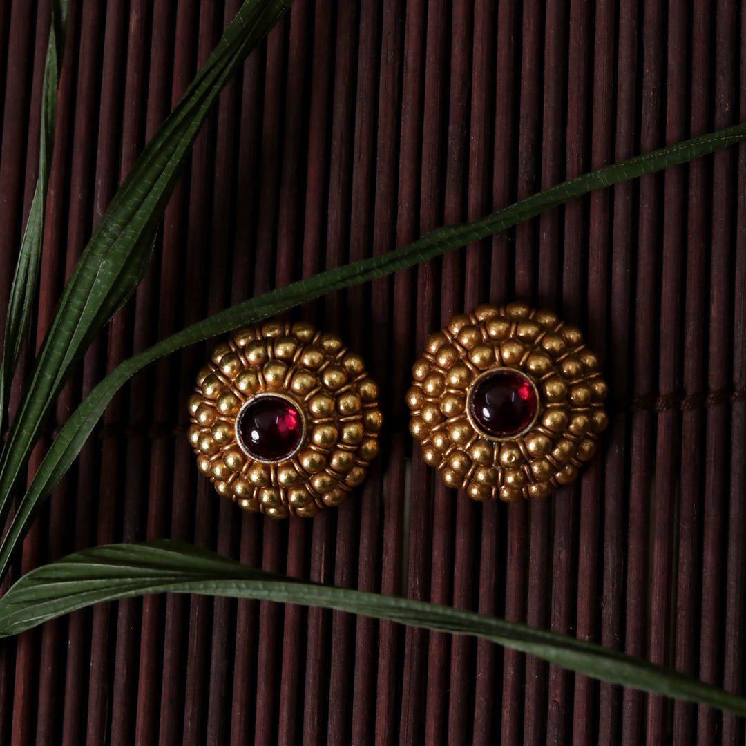 Traditional Gold Plated Studds - Web Bazzar
