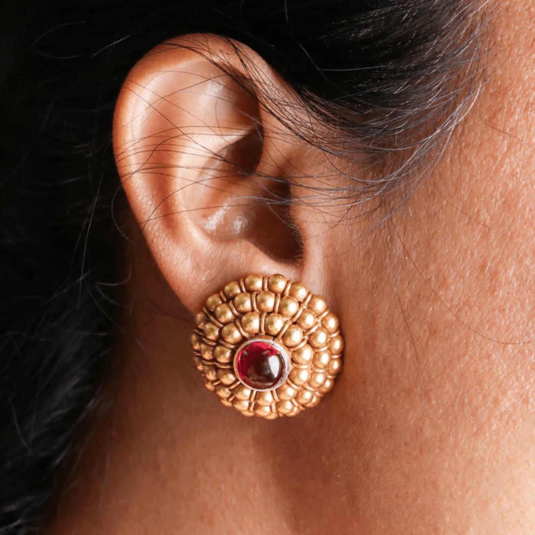 Traditional Gold Plated Studds - Web Bazzar