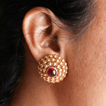 Traditional Gold Plated Studds - Web Bazzar